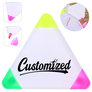Triangle Shaped 3-in-1 Highlighter Marker with Custom Logo