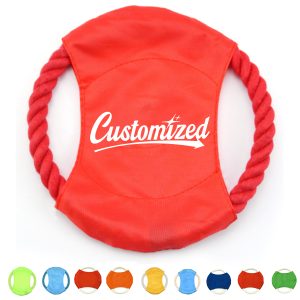 Rope Ring Dog Frisbee Toy with Durable Fabric