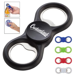 Double Headed Bottle Opener with Spinner Grip