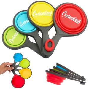 Collapsible Silicone Measuring Cups and Spoons Set
