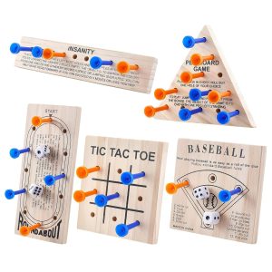 Wooden Peg Game Set 5 Pack with Custom Logo Option