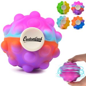 Bumpy Fidget Spinner Ball Stress Toy with Pop Texture