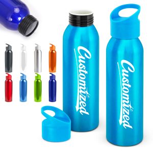20Oz. Aluminum Sports Water Bottle with Carry Handle Cap