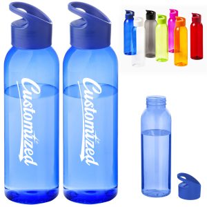 22Oz. Translucent Sports Water Bottle with Carry Loop Cap