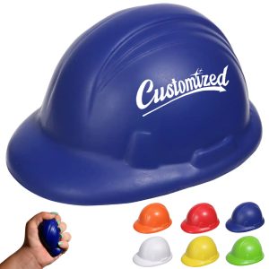 Hard Hat Shaped PU Stress Reliever with Custom Logo