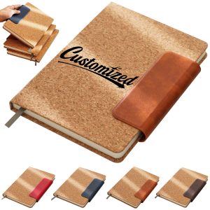 Eco Cork Cover Notebook with Bookmark