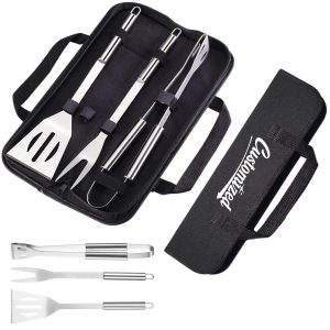 3 Piece Stainless Steel BBQ Tool Set with Carry Case