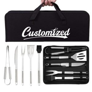 5 Piece Stainless Steel BBQ Tool Set with Carry Case