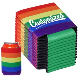 Rainbow Neoprene Can Cooler Sleeve for Pride Events