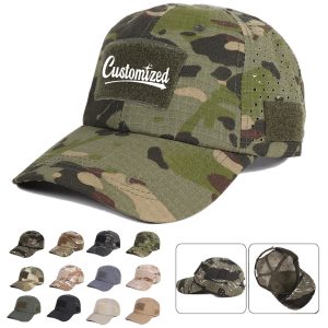 Tactical Camo Cap with Velcro Patch Panels