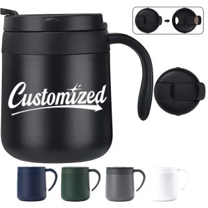 10Oz. Stainless Steel Mug with Handle and Insulated Design