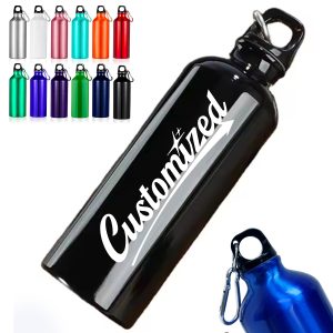 20Oz. Colorful Aluminum Sports Bottle with Loop Cap