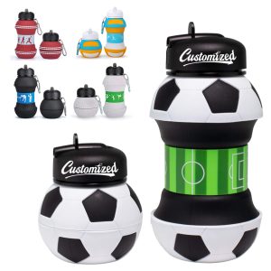 Sports-Themed Kids Water Bottle with Spout and Carry Loop