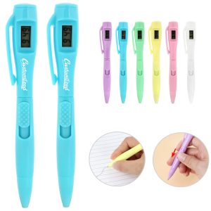 Ballpoint Pen with Built-In Digital Click Counter Display