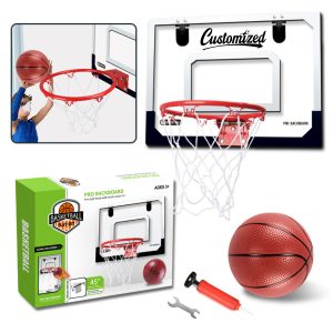 Mini Indoor Basketball Hoop Set with Ball and Pump