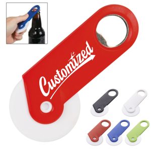 Plastic Mini Pizza Cutter W/ Circular Blade and Grip Handle