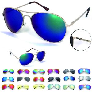Mirrored Aviator Shades Sunglasses