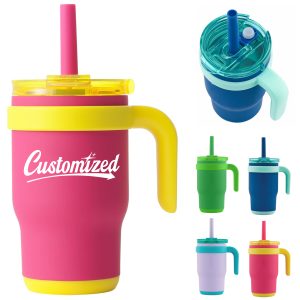 14oz Kids Water Bottle with Straw