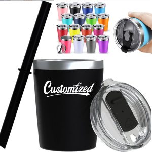 8oz Insulated Tumbler with Straw