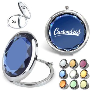 Crystal Cosmetic Pocket Compact Mirror