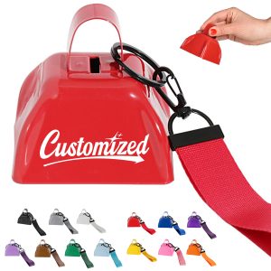 Mini Promotional Cowbell with Strap