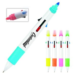 Dual Tip Highlighter Ballpoint Pen
