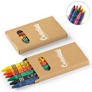 6 Color Crayon Set in Kraft Box