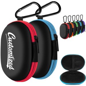 EVA Oval Earbud Cable Organizer Case