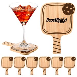 Wooden Paddle Shaped Drink Coaster