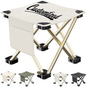 Foldable Outdoor Camping Chair with Storage Pouch & Side Pocket