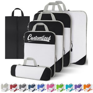 6-Piece Waterproof Travel Organizer Set with Compression