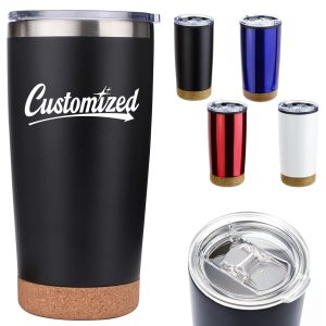 16oz. Cork Base Insulated Tumbler with Lid