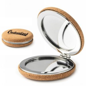 Eco-Friendly Cork Portable Compact Cosmetic Mirror