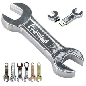 8GB Metal Wrench Shaped USB Flash Drive Custom