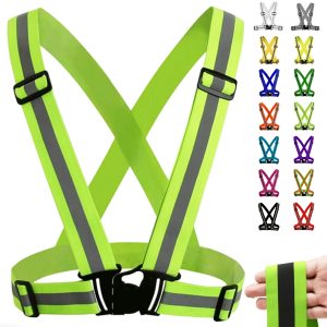 Adjustable Reflective Safety Harness Straps Belt Custom
