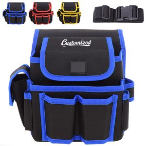Durable Multi-Pocket Work Belt Tool Pouch Waist Bag