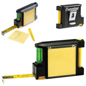 4 in 1 Tape Measure with Level Sticky Note and Pen