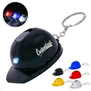 Custom Hard Hat Bottle Opener LED with Keychain
