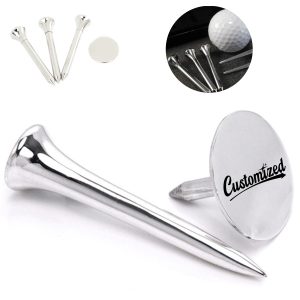 42mm Zinc Alloy Golf Tee Electroplated Durable