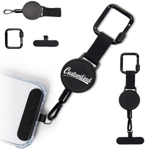 Retractable Key Chain Carabiner Clip Badge Reel Holder