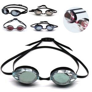 Anti-Fog Electroplated Swim Goggles with Adjustable Strap