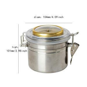 Airtight Tobacco Humidor Container with Hygrometer