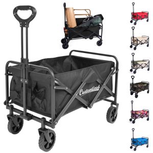 Collapsible Folding Utility Wagon Cart Heavy Duty