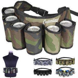 Camouflage 6 Beer Belt Bag Beverage Cans Holder Carrier
