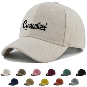 Custom Adjustable Suede Six-Panel Baseball Cap Classic Hat