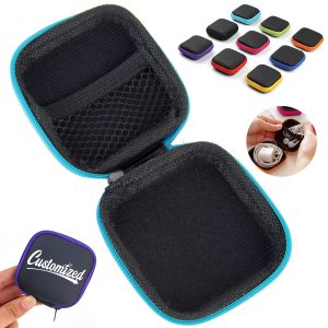Portable Small Hard Shell EVA Case with Mesh Pocket