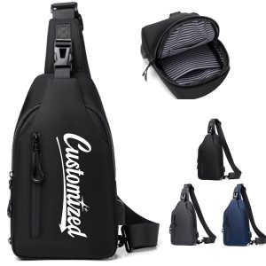 Crossbody Sling Bag with USB Charging Port & Safety Buckle