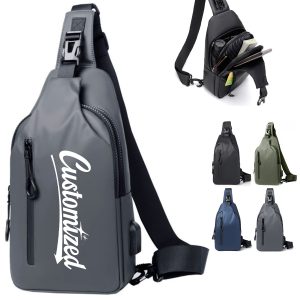 Anti-Theft Sleek Crossbody Sling Bag with USB Charging Port