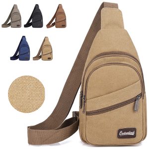 Wear and Scratch Resistant Canvas Crossbody Sling Bag