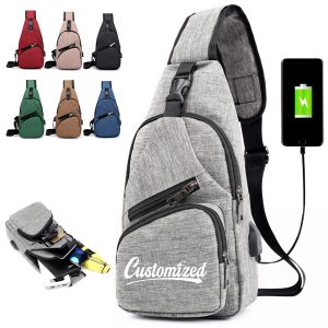 Versatile USB Charging Crossbody Sling Bag for Travel Sport